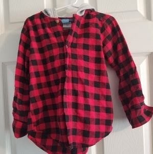 Boys sz 5 hooded flannel